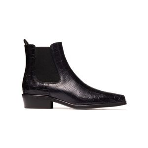 Black Croco Chelsea boots